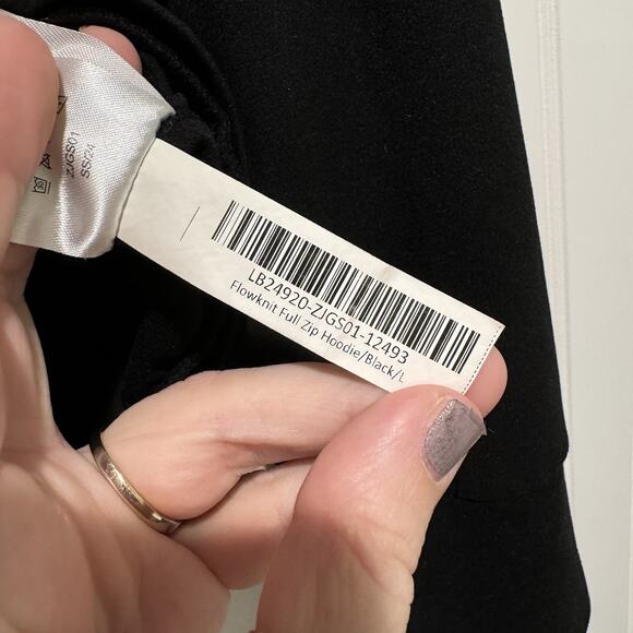 Quince Black Flowknit Full Zip Hoodie Size Large - Picture 6 of 7